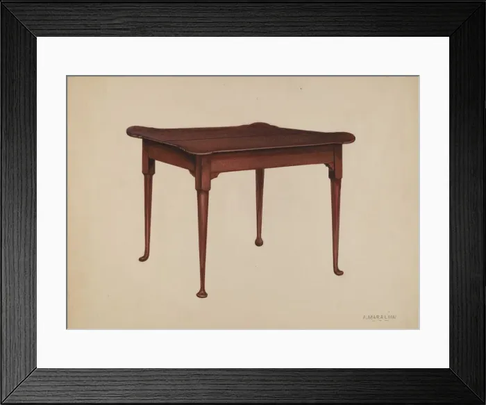 Framed Print : Card Table, 1937. Creator: Arsen Maralian Framed Print : Card Table, 1937. Creator: Arsen Maralian