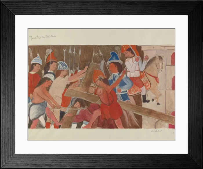 Framed Print : Station of the Cross No. 3: Jesus Falls the First Time, c. 1936 Framed Print : Station of the Cross No. 3: Jesus Falls the First Time, c. 1936