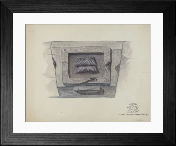 Framed Print : Keystone Design, c. 1936. Creator: William Herbert Framed Print : Keystone Design, c. 1936. Creator: William Herbert
