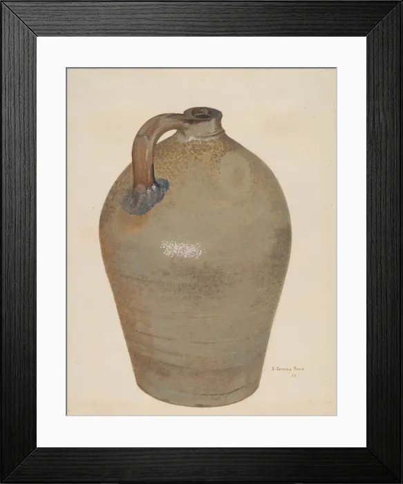 Framed Print : Cider Jug, 1936. Creator: Jerome Hoxie Framed Print : Cider Jug, 1936. Creator: Jerome Hoxie