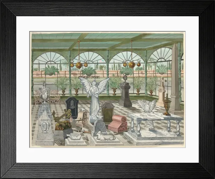 Framed Print : Monument Display Room, 1888, 1935 / 1942. Creator: Perkins Harnly Framed Print : Monument Display Room, 1888, 1935 / 1942. Creator: Perkins Harnly