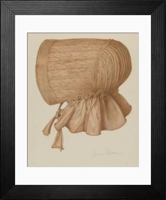 Framed Print : Sun Bonnet, c. 1939. Creator: Cora Parker Framed Print : Sun Bonnet, c. 1939. Creator: Cora Parker