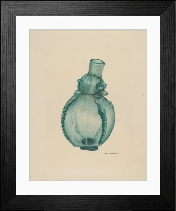 Framed Print : Perfume Bottle, c. 1941. Creator: Chris Makrenos Framed Print : Perfume Bottle, c. 1941. Creator: Chris Makrenos