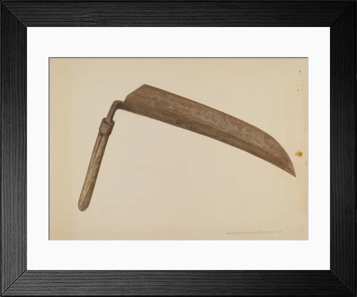 Framed Print : Straw Knife, 1939. Creator: Alexander Anderson Framed Print : Straw Knife, 1939. Creator: Alexander Anderson