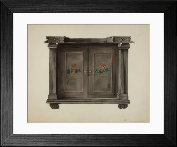 Framed Print : Sideboard, 1935 / 1942. Creator: Juanita Lantz Framed Print : Sideboard, 1935 / 1942. Creator: Juanita Lantz