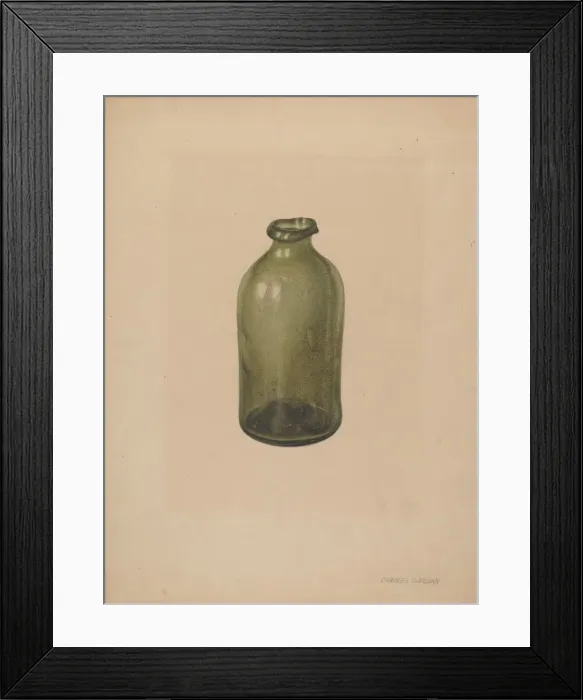 Framed Print : Shoe Blacking Bottle, c. 1937. Creator: Charles Garjian Framed Print : Shoe Blacking Bottle, c. 1937. Creator: Charles Garjian
