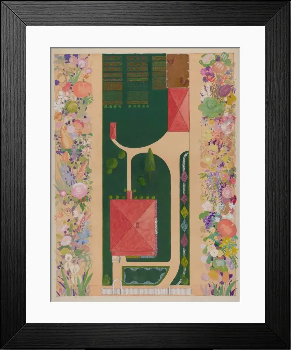 Framed Print : Samuel Harrison House and Garden, c. 1936. Creator: Meyer Goldbaum Framed Print : Samuel Harrison House and Garden, c. 1936. Creator: Meyer Goldbaum