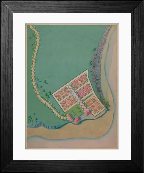 Framed Print : Corlaer Estate and Garden, c. 1936. Creator: Meyer Goldbaum Framed Print : Corlaer Estate and Garden, c. 1936. Creator: Meyer Goldbaum