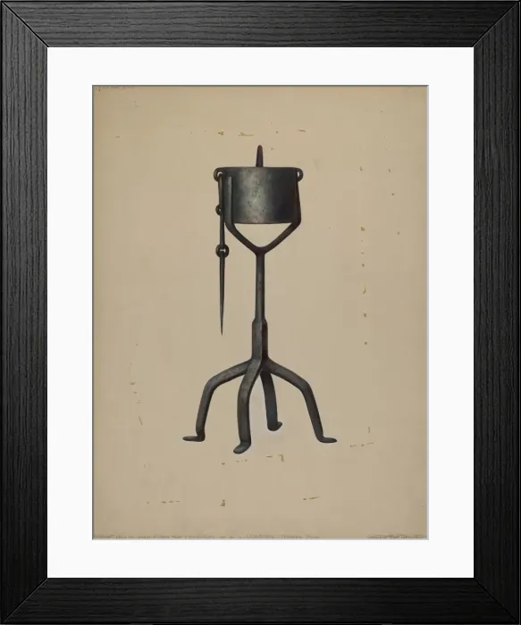 Framed Print : Oil Lamp, c. 1938. Creator: Walter Hochstrasser Framed Print : Oil Lamp, c. 1938. Creator: Walter Hochstrasser