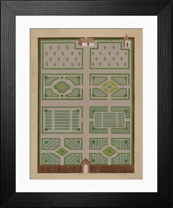 Framed Print : West India Companys Garden, c. 1936. Creator: Helen Miller Framed Print : West India Companys Garden, c. 1936. Creator: Helen Miller