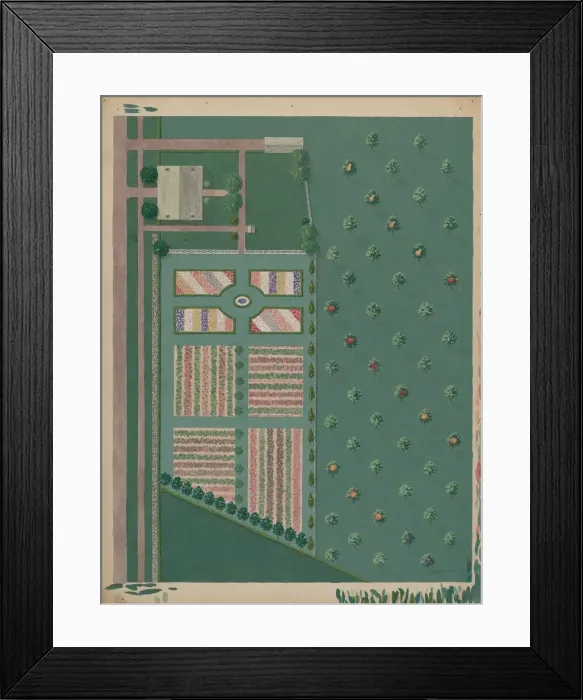 Framed Print : Depeyster Estate and Garden, c. 1936. Creator: Helen Miller Framed Print : Depeyster Estate and Garden, c. 1936. Creator: Helen Miller