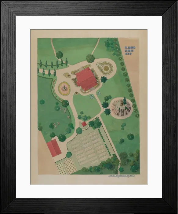 Framed Print : M. Ward Estate, c. 1936. Creator: Helen Miller Framed Print : M. Ward Estate, c. 1936. Creator: Helen Miller