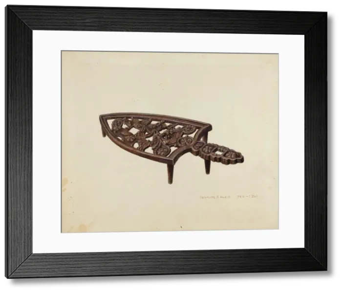 Framed Print : Flat Iron Stand, c. 1939. Creator: Henrietta S. Hukill Framed Print : Flat Iron Stand, c. 1939. Creator: Henrietta S. Hukill