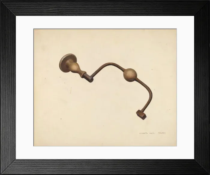 Framed Print : Carpenters Brace, c. 1939. Creator: Henrietta S. Hukill Framed Print : Carpenters Brace, c. 1939. Creator: Henrietta S. Hukill