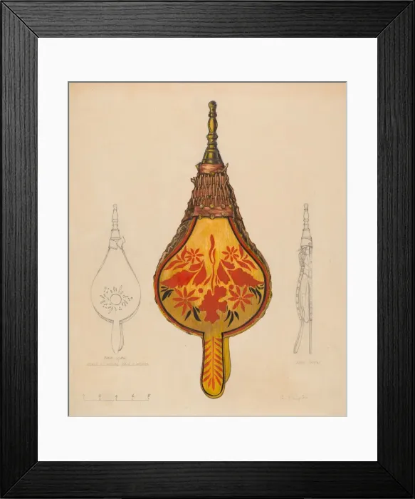 Framed Print : Fireside Bellows, c. 1937. Creator: Grace Halpin Framed Print : Fireside Bellows, c. 1937. Creator: Grace Halpin