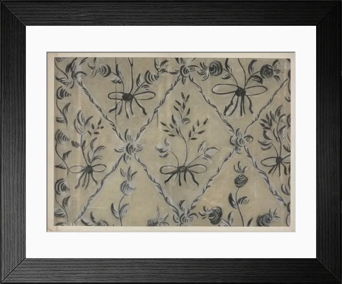Framed Print : Free Hand Decorated Wall, c. 1939. Creator: Michael Lauretano Framed Print : Free Hand Decorated Wall, c. 1939. Creator: Michael Lauretano