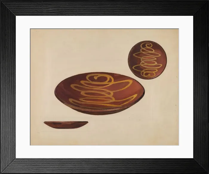 Framed Print : Pie Plate, c. 1936. Creator: Rolland Livingstone Framed Print : Pie Plate, c. 1936. Creator: Rolland Livingstone