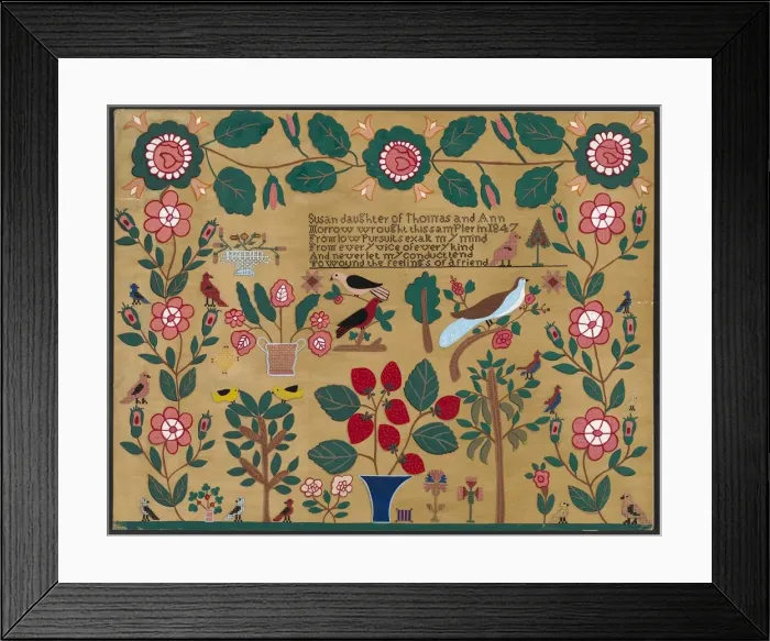 Framed Print : Sampler, c. 1936. Creator: Katherine Hastings Framed Print : Sampler, c. 1936. Creator: Katherine Hastings