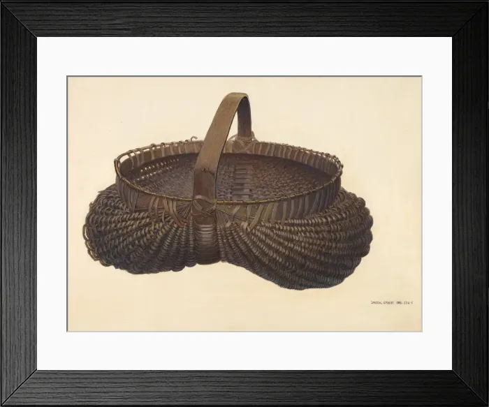 Framed Print : Market Basket, c. 1940. Creator: DJ Grant Framed Print : Market Basket, c. 1940. Creator: DJ Grant