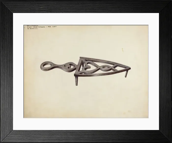 Framed Print : Flat Iron Stand, c. 1941. Creator: Henrietta S. Hukill Framed Print : Flat Iron Stand, c. 1941. Creator: Henrietta S. Hukill