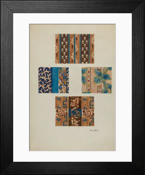Framed Print : Printed Cotton, c. 1937. Creator: Albert J. Levone Framed Print : Printed Cotton, c. 1937. Creator: Albert J. Levone
