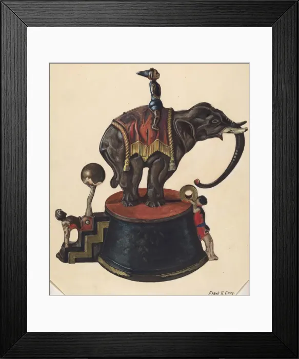 Framed Print : Toy Bank: Elephant, 1935 / 1942. Creator: Frank Gray Framed Print : Toy Bank: Elephant, 1935 / 1942. Creator: Frank Gray