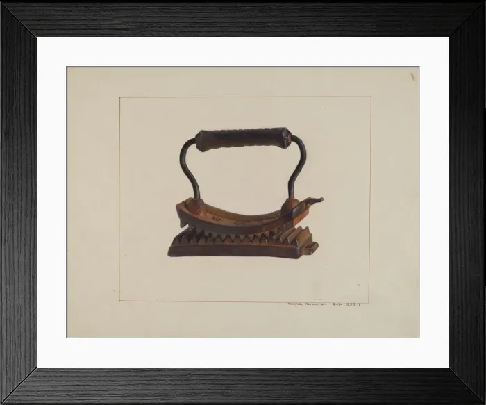 Framed Print : Fluting Iron, c. 1938. Creator: Regina Henderer Framed Print : Fluting Iron, c. 1938. Creator: Regina Henderer