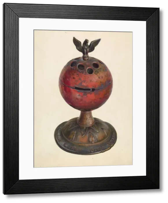 Framed Print : Toy Bank: Globe, c. 1939. Creator: Walter Hochstrasser Framed Print : Toy Bank: Globe, c. 1939. Creator: Walter Hochstrasser