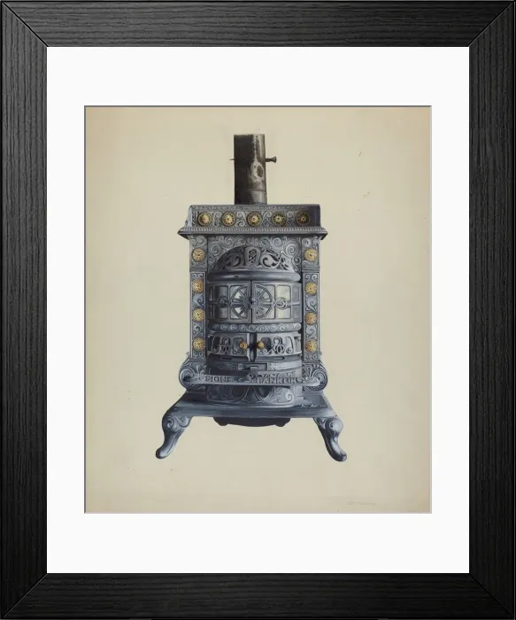 Framed Print : Stove, c. 1937. Creator: Einar Heiberg Framed Print : Stove, c. 1937. Creator: Einar Heiberg
