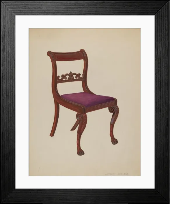 Framed Print : Chair, 1935 / 1942. Creator: Arthur Johnson Framed Print : Chair, 1935 / 1942. Creator: Arthur Johnson