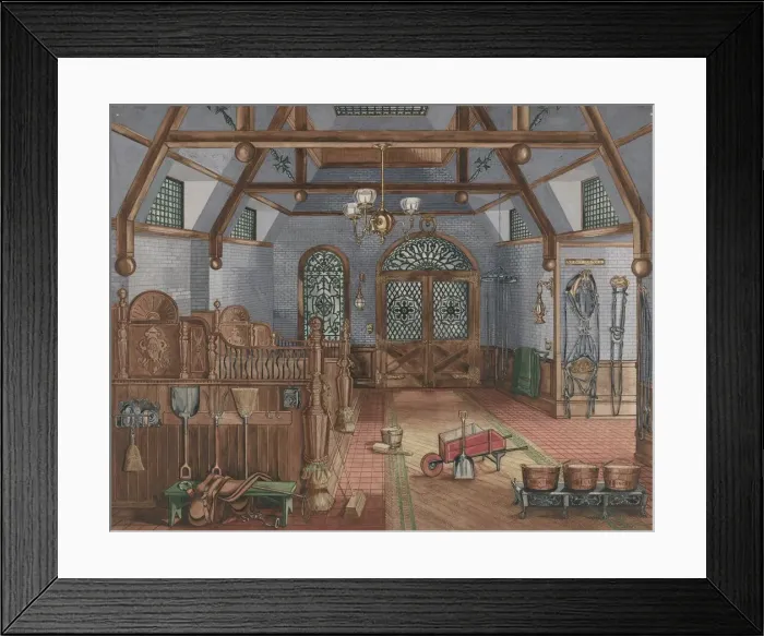 Framed Print : Stable, 1935 / 1942. Creator: Perkins Harnly Framed Print : Stable, 1935 / 1942. Creator: Perkins Harnly