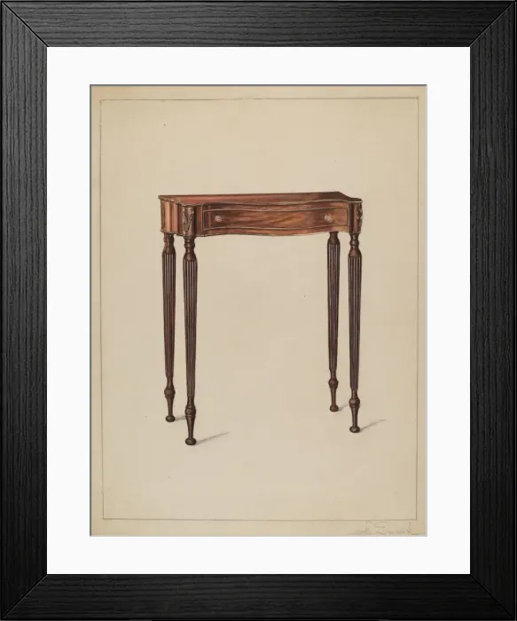 Framed Print : Console Table, c. 1936. Creator: Nicholas Gorid Framed Print : Console Table, c. 1936. Creator: Nicholas Gorid