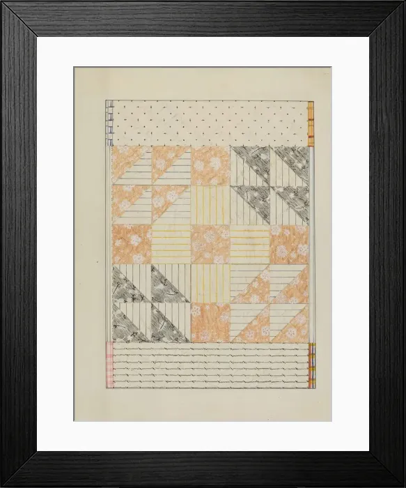 Framed Print : Patchwork Quilt, c. 1937. Creator: Margaret Linsley Framed Print : Patchwork Quilt, c. 1937. Creator: Margaret Linsley