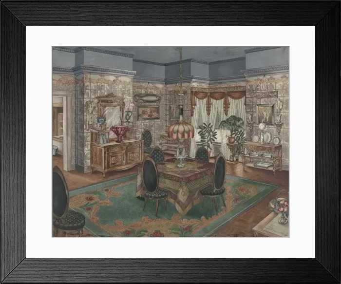 Framed Print : Dining Room, 1935 / 1942. Creator: Perkins Harnly Framed Print : Dining Room, 1935 / 1942. Creator: Perkins Harnly