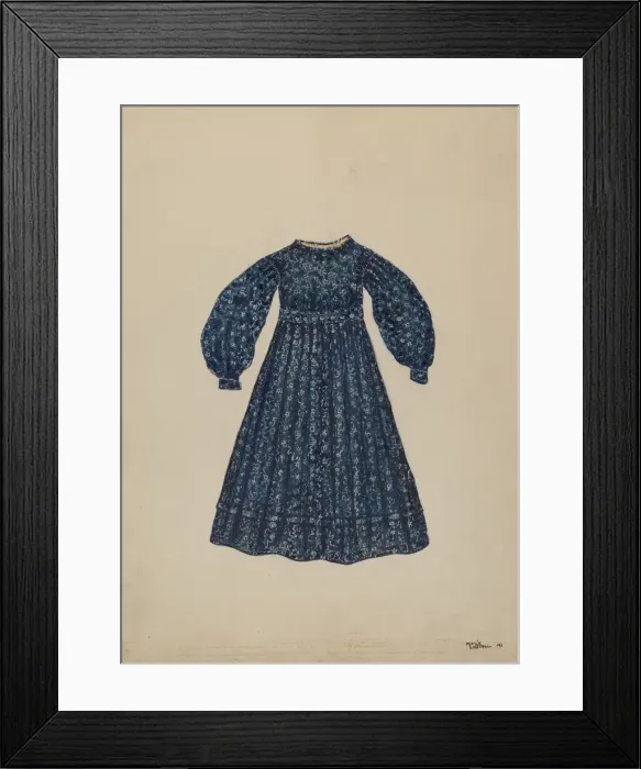Framed Print : Childs Dress, 1941. Creator: Marie Lutrell Framed Print : Childs Dress, 1941. Creator: Marie Lutrell