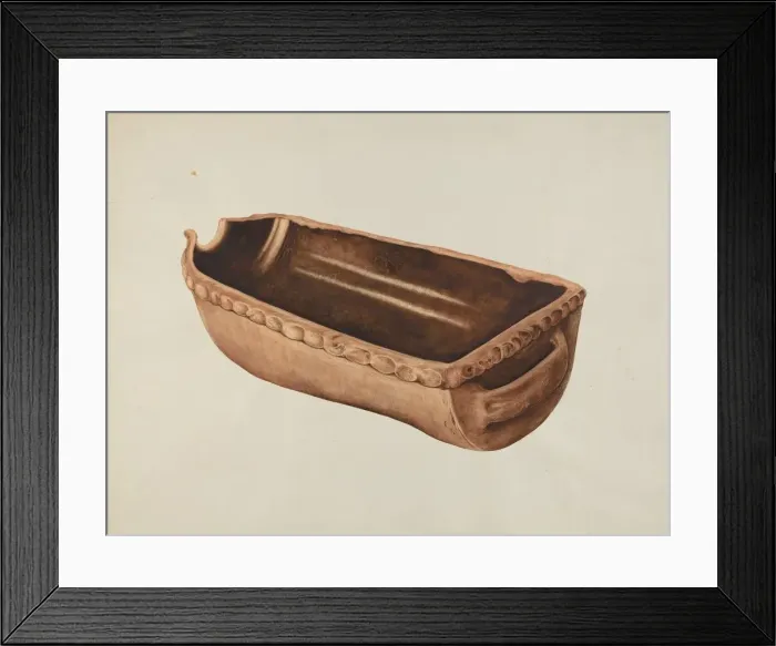 Framed Print : Earthenware Roasting Pot, c. 1938. Creator: Einar Heiberg Framed Print : Earthenware Roasting Pot, c. 1938. Creator: Einar Heiberg
