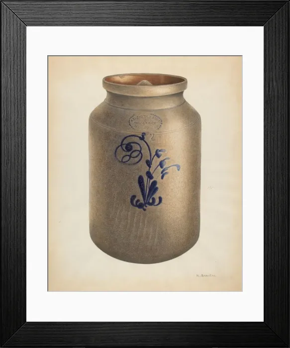 Framed Print : Cookie Jar with Cover, c. 1938. Creator: Nicholas Amantea Framed Print : Cookie Jar with Cover, c. 1938. Creator: Nicholas Amantea