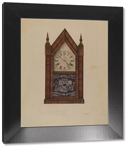 Clock, c. 1937. Creator: Edith Miller