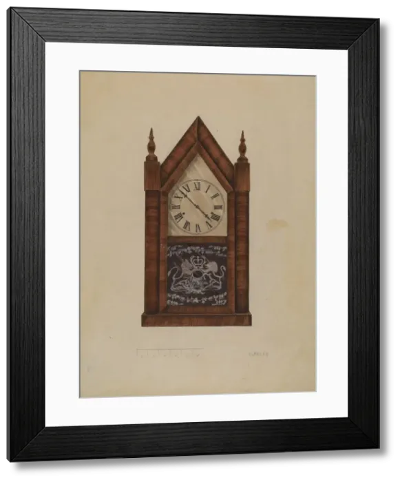 Framed Print : Clock, c. 1937. Creator: Edith Miller Framed Print : Clock, c. 1937. Creator: Edith Miller