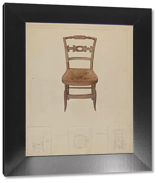 Rush Bottom Chair, 1935  /  1942. Creator: Samuel O. Klein