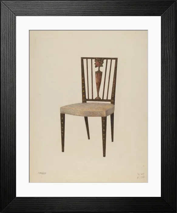 Framed Print : Side Chair, c. 1939. Creator: Charles Henning Framed Print : Side Chair, c. 1939. Creator: Charles Henning