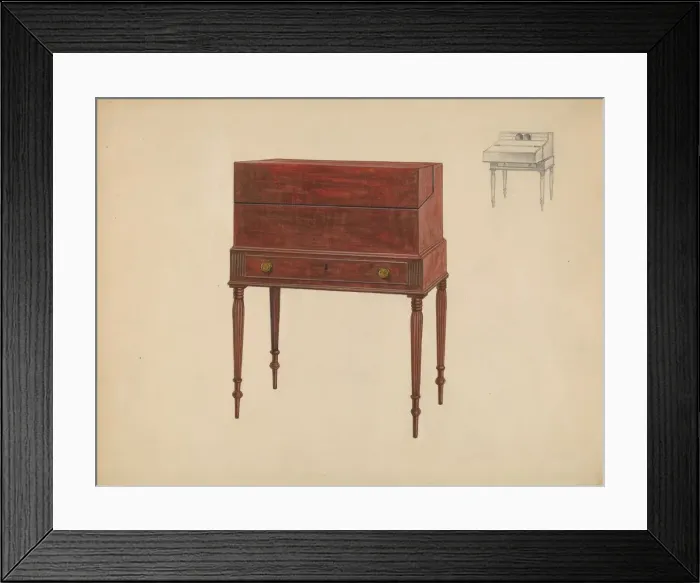 Framed Print : Box Desk, c. 1936. Creator: Arthur Johnson Framed Print : Box Desk, c. 1936. Creator: Arthur Johnson