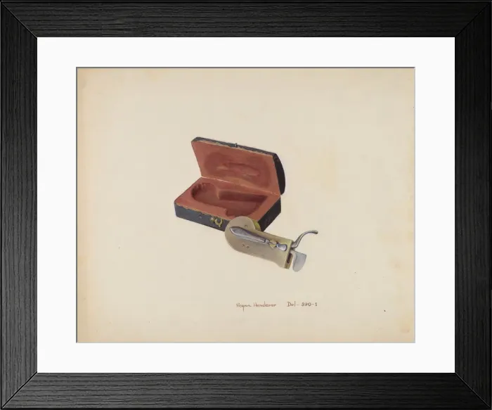 Framed Print : Lancet and Case, c. 1938. Creator: Regina Henderer Framed Print : Lancet and Case, c. 1938. Creator: Regina Henderer