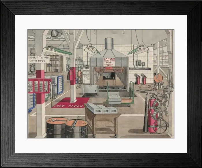 Framed Print : Japan Lacquer Dipping Vat, 1946. Creator: Perkins Harnly Framed Print : Japan Lacquer Dipping Vat, 1946. Creator: Perkins Harnly
