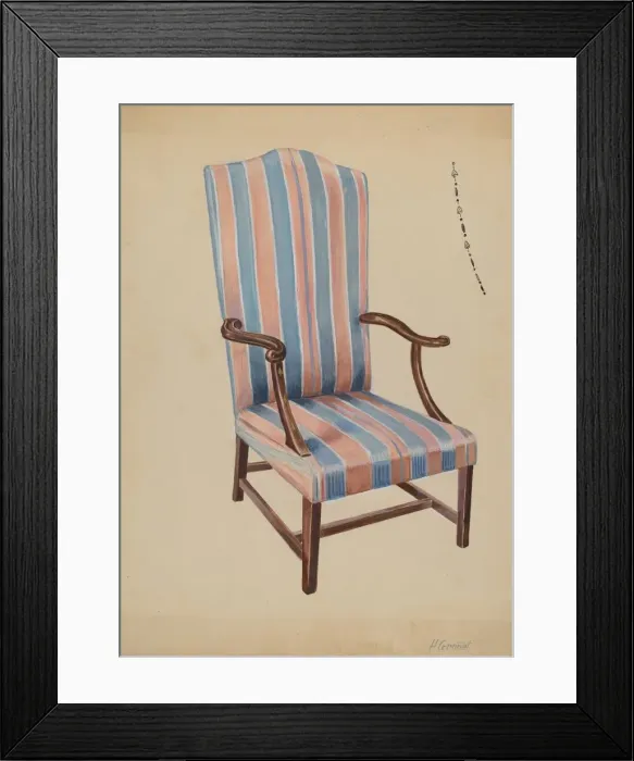 Framed Print : Chair, 1935 / 1942. Creator: Henry Granet Framed Print : Chair, 1935 / 1942. Creator: Henry Granet