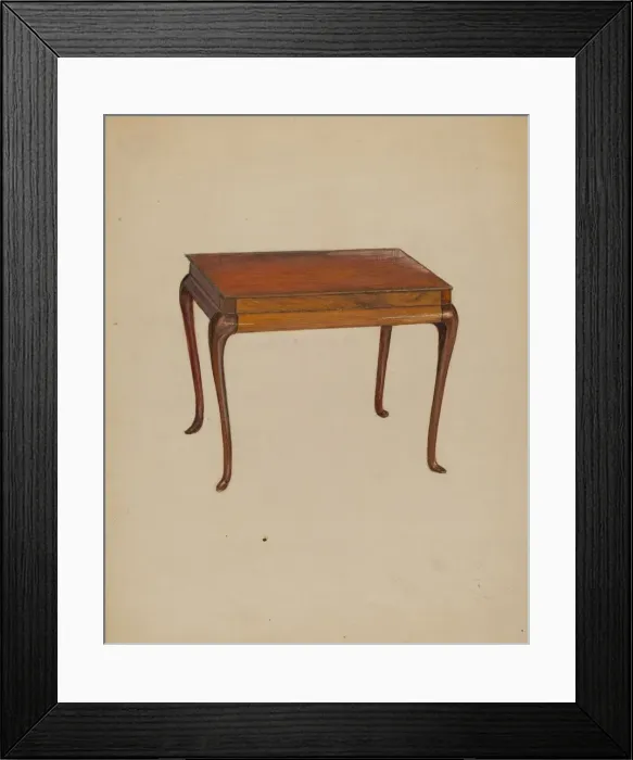 Framed Print : Silver Table (Tea?), 1935 / 1942. Creator: Meyer Goldbaum Framed Print : Silver Table (Tea?), 1935 / 1942. Creator: Meyer Goldbaum