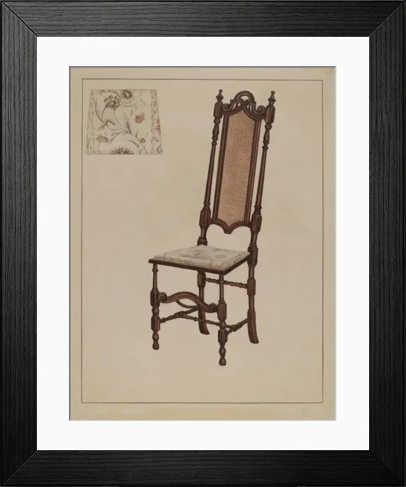 Framed Print : Side Chair, 1935 / 1942. Creator: Nicholas Gorid Framed Print : Side Chair, 1935 / 1942. Creator: Nicholas Gorid