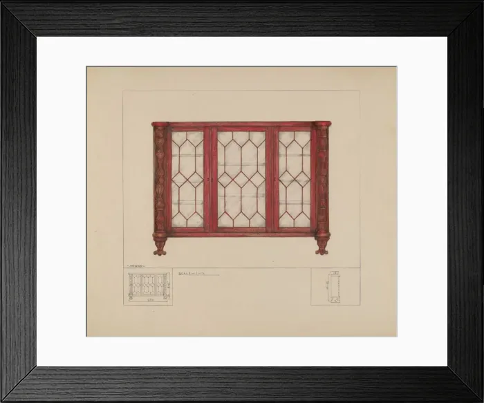 Framed Print : China Closet, c. 1936. Creator: Henry Meyers Framed Print : China Closet, c. 1936. Creator: Henry Meyers