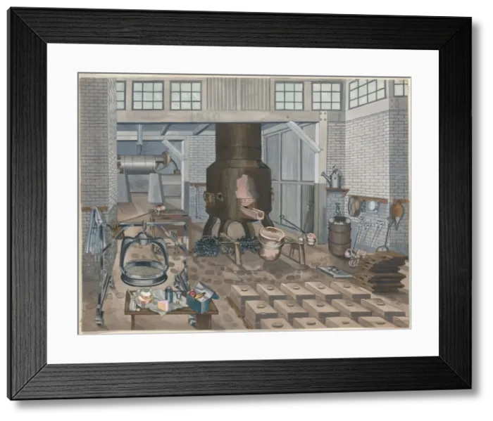 Framed Print : Iron Foundry, 1910, 1935 / 1942. Creator: Perkins Harnly Framed Print : Iron Foundry, 1910, 1935 / 1942. Creator: Perkins Harnly