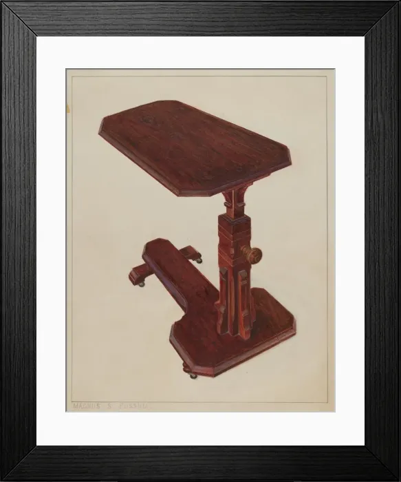 Framed Print : Invalid Bedside Table, c. 1936. Creator: Magnus S. Fossum Framed Print : Invalid Bedside Table, c. 1936. Creator: Magnus S. Fossum